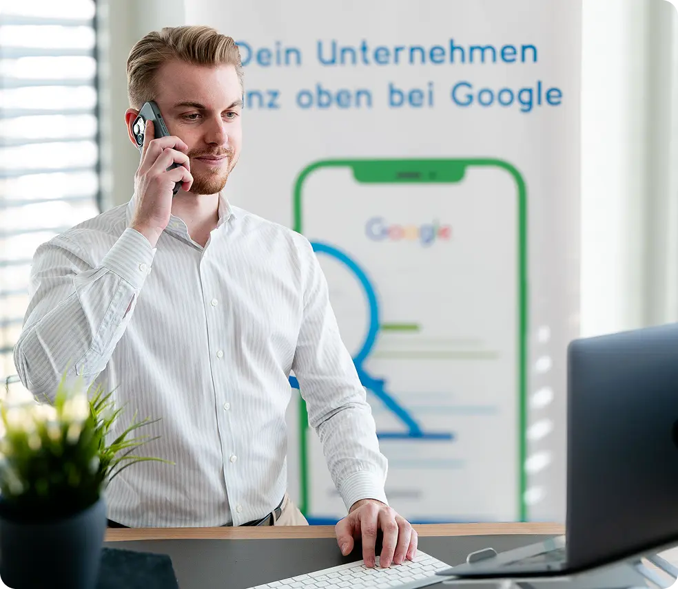 Im Erstgespräch analysieren wir, ob SEO für dich sinnvoll ist und entwickeln auch direkt eine konkrete Strategie, wie wir dich bei Google nach oben bringen.